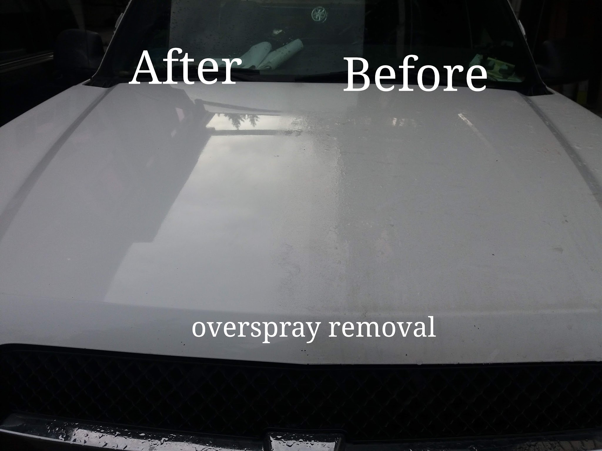 How to remove auto paint overspray