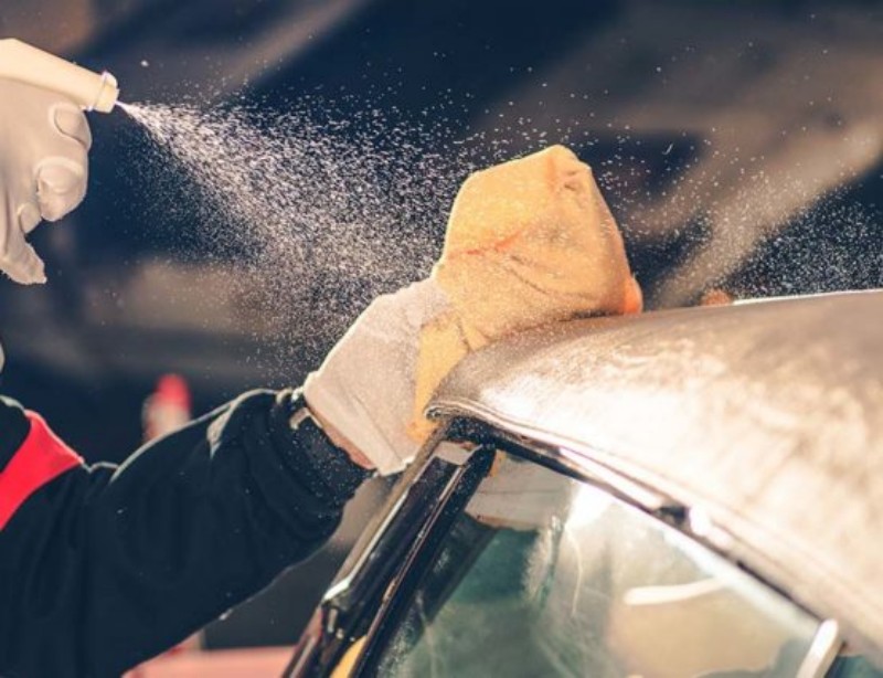 Removing hard water spots from glass 2