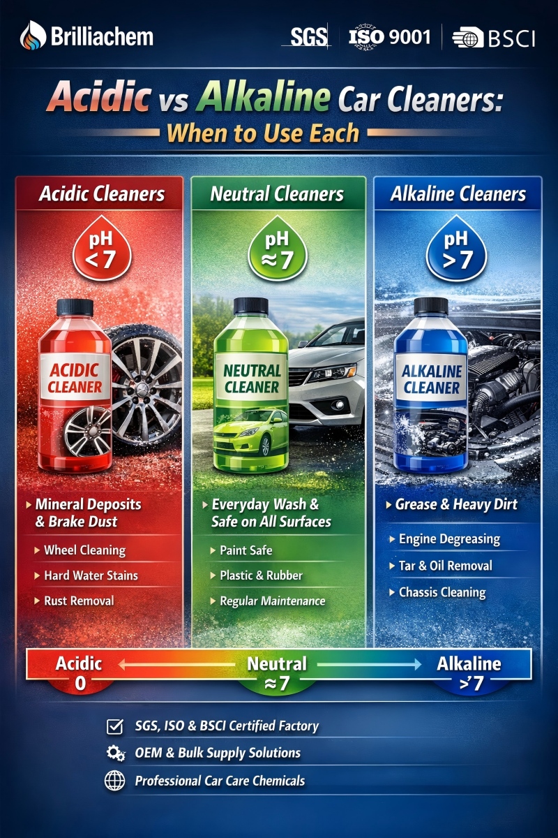 Acidic Vs Alkaline Car Cleaners: When To Use Each