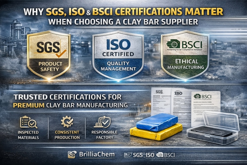 Why SGS, ISO & BSCI Certifications Matter When Choosing A Clay Bar Supplier